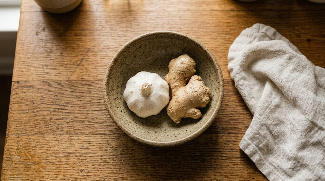 2 Kitchen Herbs That Actually Support Immunity: The Gentle Power of Garlic and Ginger